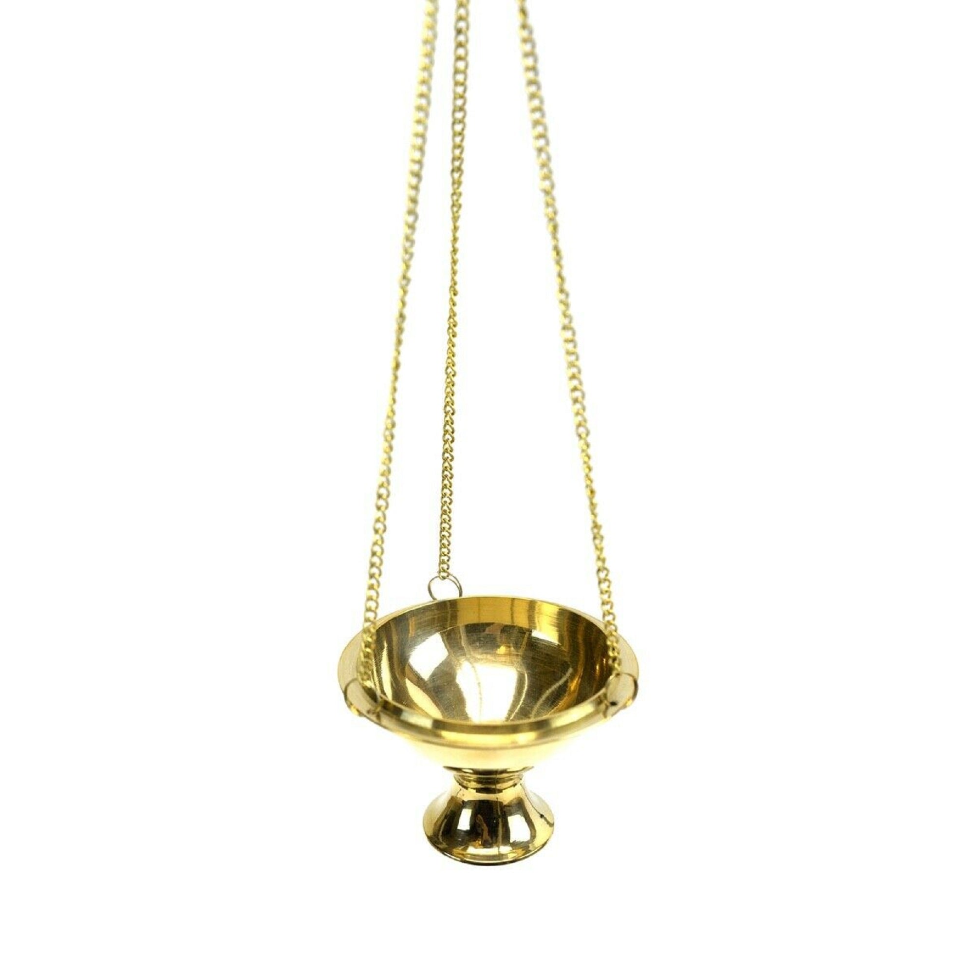 Hanging Brass Burner for cone incense and resins- 4
