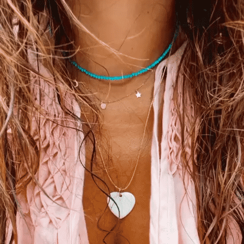 Celestial Solid Gold Necklace
