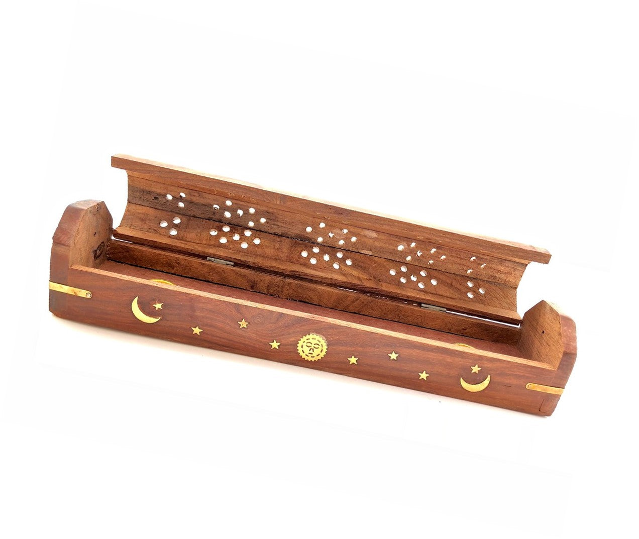 Celestial Wood Incense and cone Burner, Ash Catcher with storage - 18