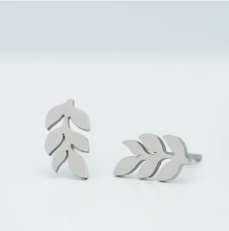 Rowen Leaf stud earrings