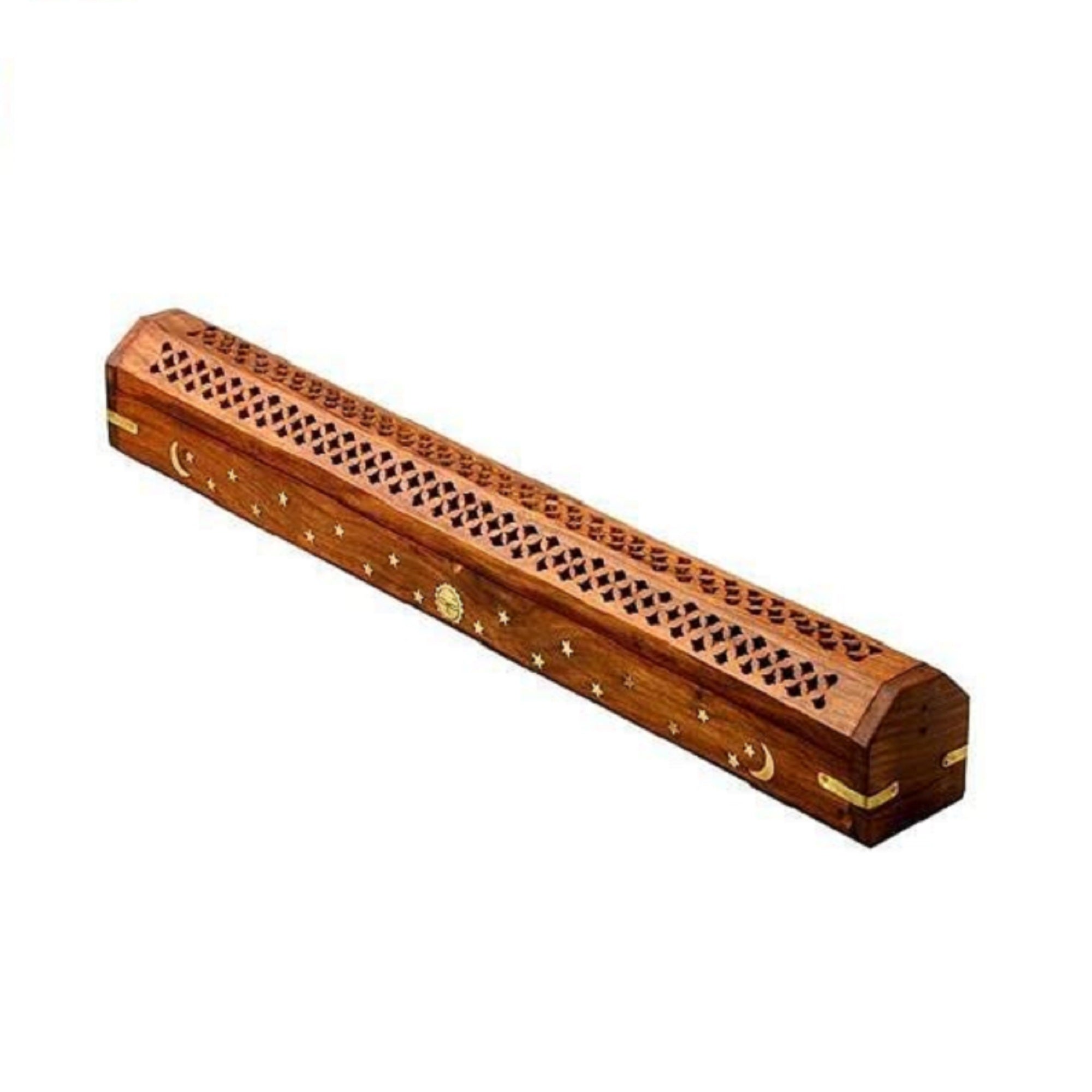 Celestial Wood Incense and cone Burner, Ash Catcher with storage - 18
