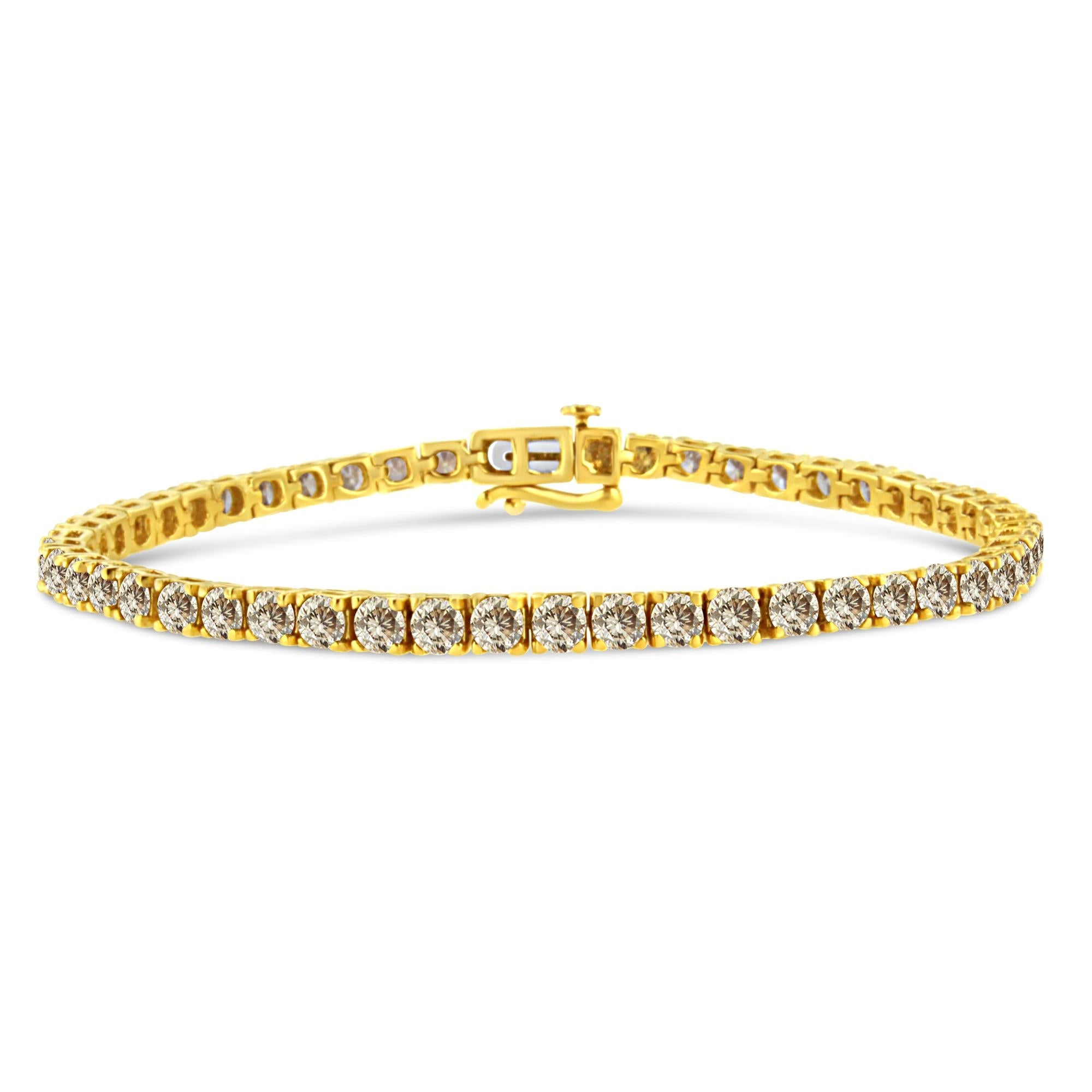 14K Yellow Gold Plated .925 Sterling Silver 8.0 Cttw Diamond Classic