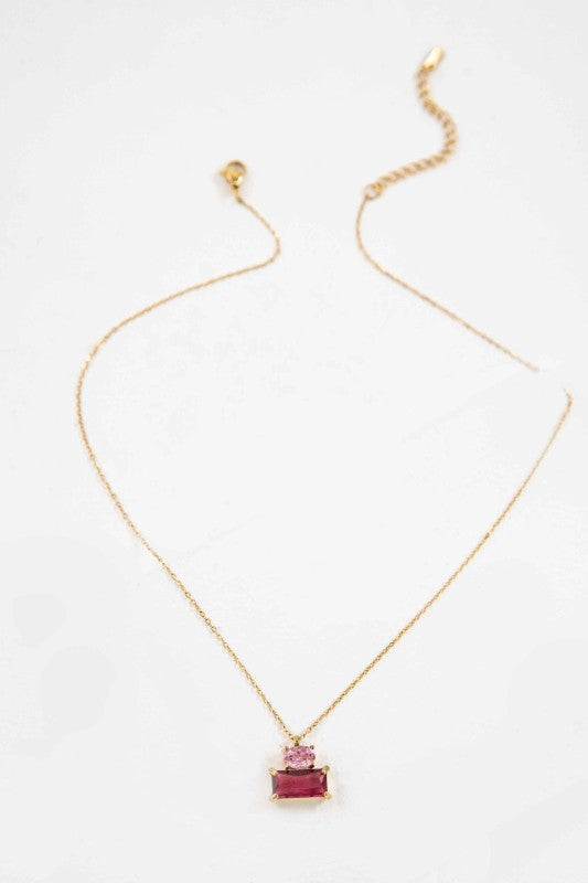 Precious Pink Stone Necklace