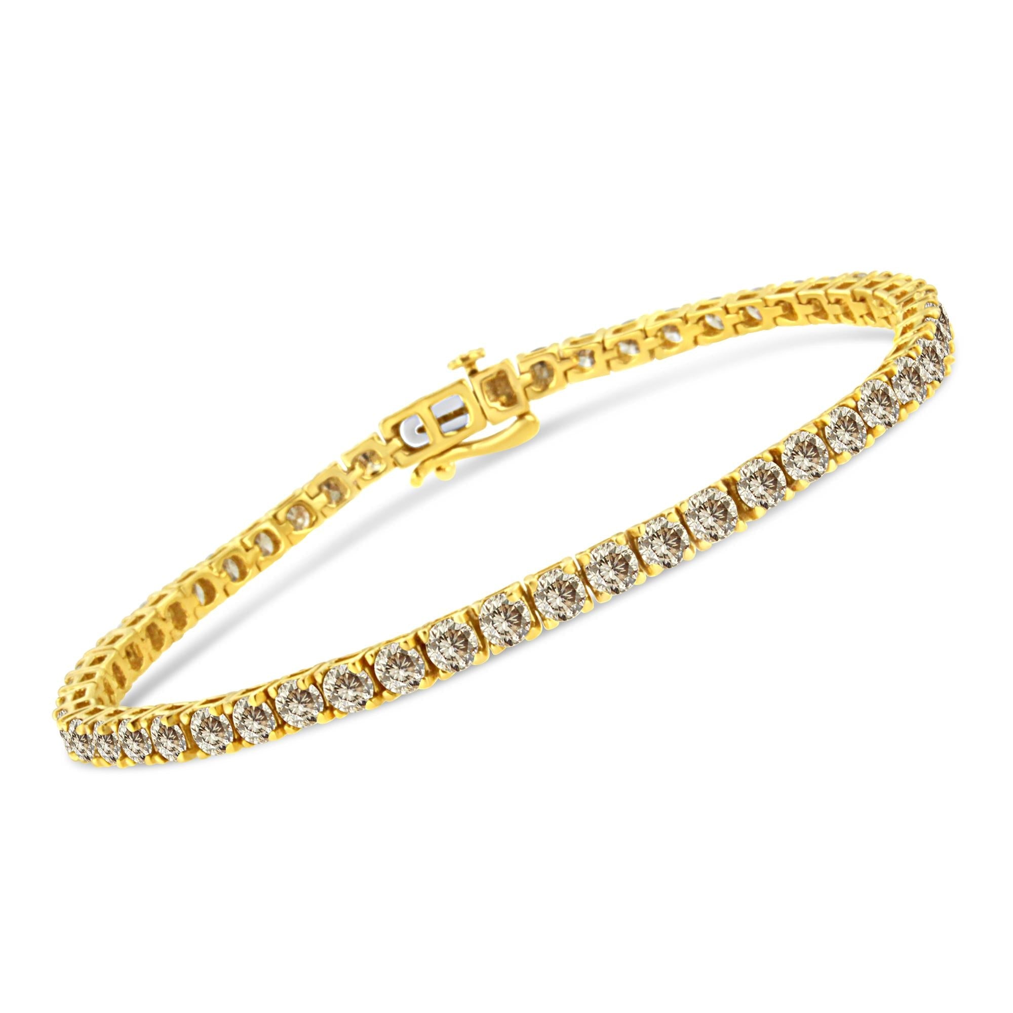 14K Yellow Gold Plated .925 Sterling Silver 8.0 Cttw Diamond Classic