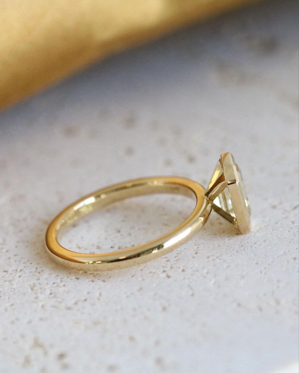 Gold Plated Silver White Opal Oval Ring