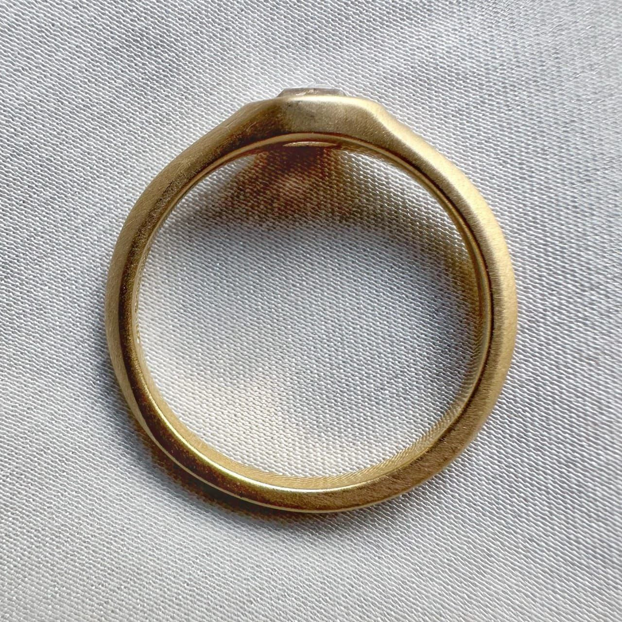 Gold Plated Silver White Zircon Oval Ring