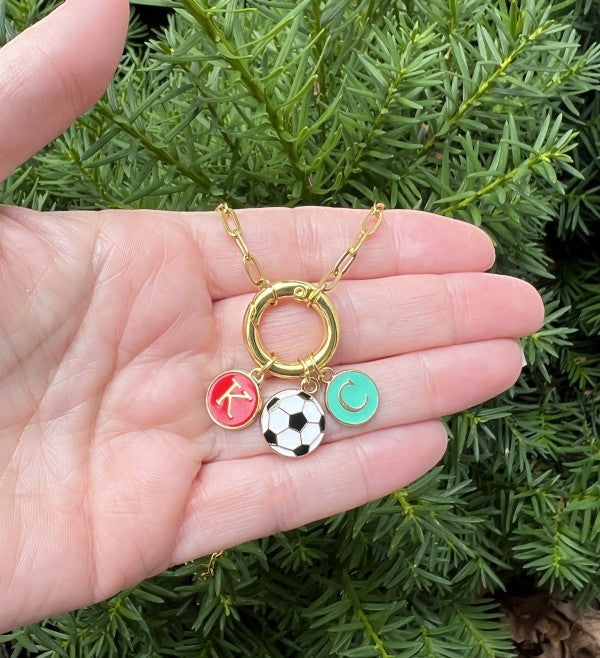 KC Current Soccer Charm Enamel Necklace
