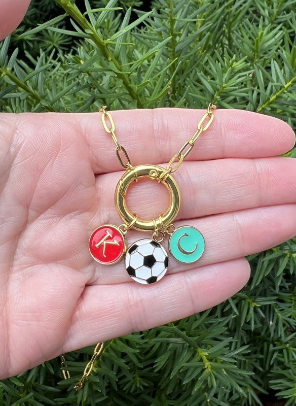 KC Current Soccer Charm Enamel Necklace