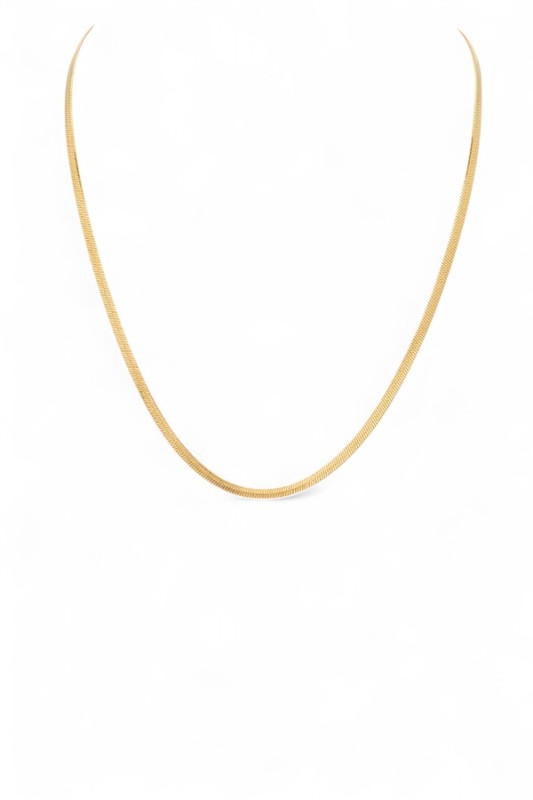 Stainless Steel Herringbone Chain Necklace