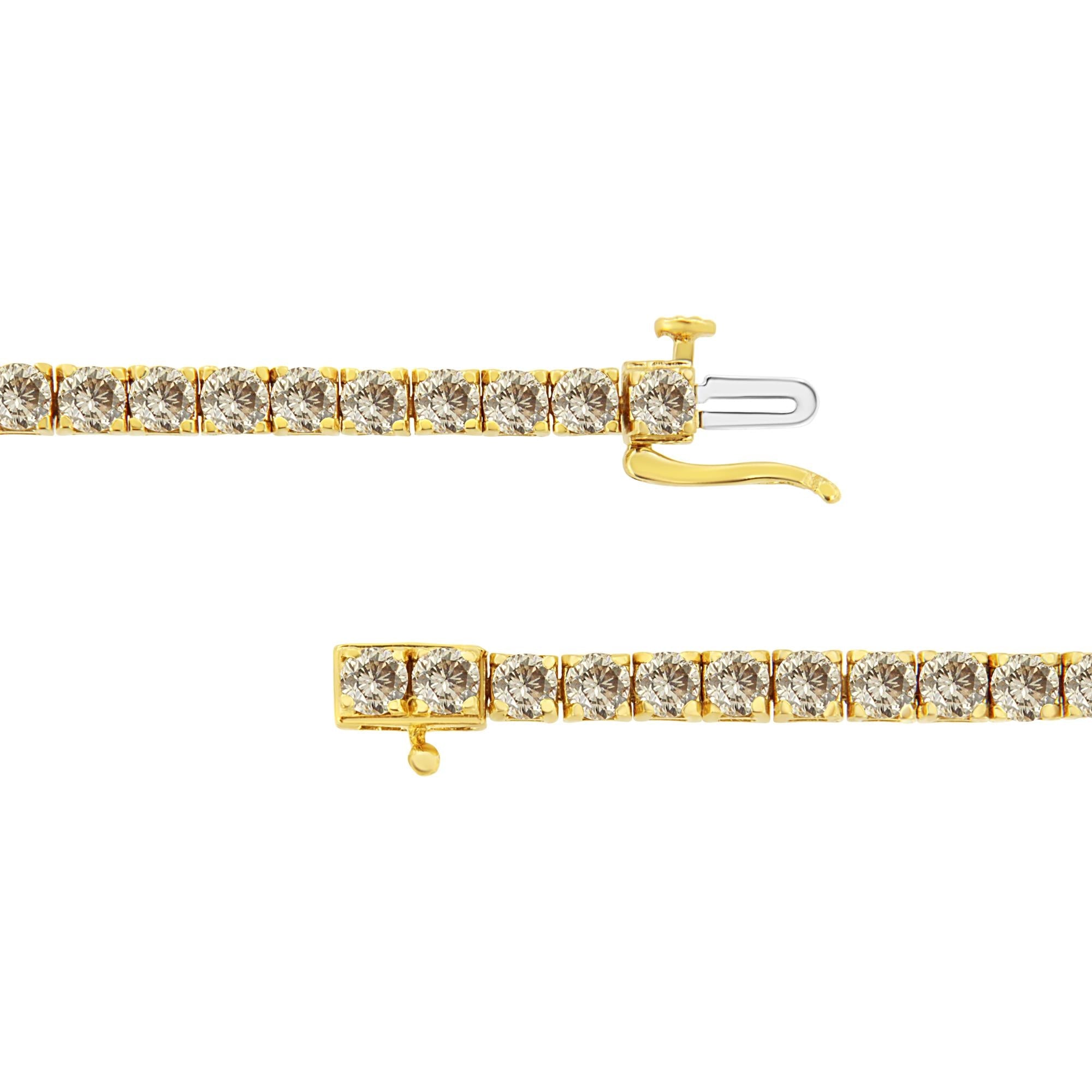 14K Yellow Gold Plated .925 Sterling Silver 8.0 Cttw Diamond Classic