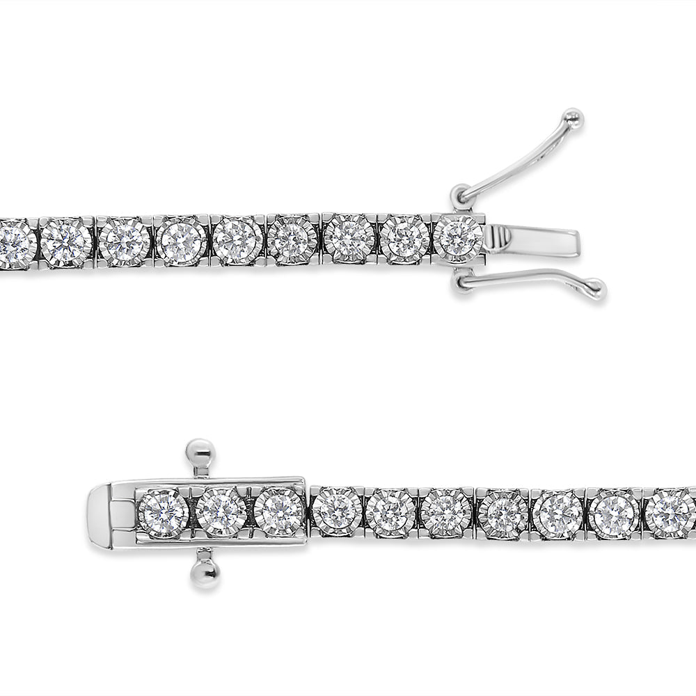 14K White Gold 2.0 Cttw Miracle Set Round-Cut Lab Grown Diamond