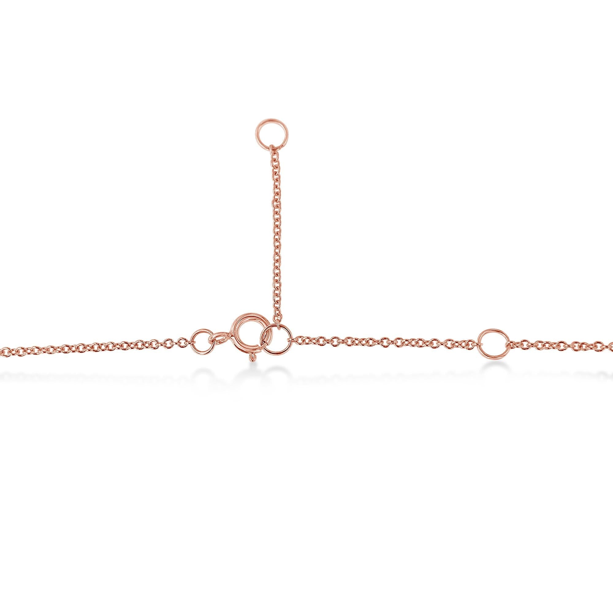 10K Rose Gold 1/2 Carat Round Brilliant-Cut Diamond Modern Bezel-Set