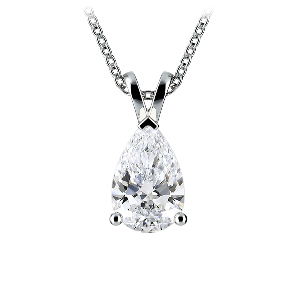 2.00 CTW AGI Certified Pear-Cut Lab-Grown Diamond (F/VS) Pendant in