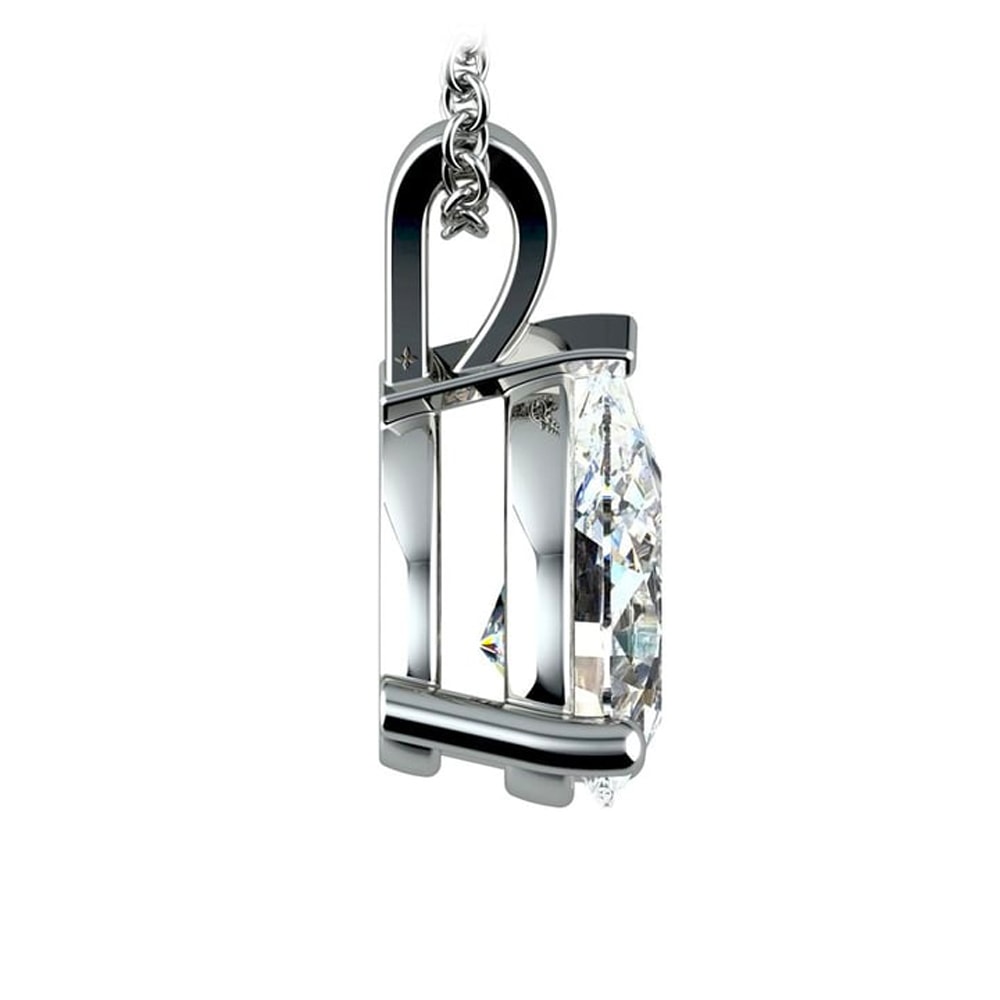 2.00 CTW AGI Certified Pear-Cut Lab-Grown Diamond (F/VS) Pendant in