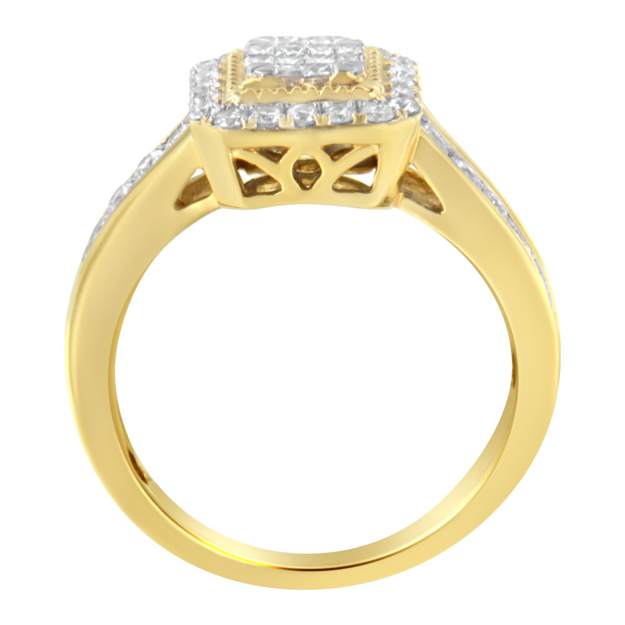 10KT Yellow Gold Diamond Cocktail Ring (5/8 cttw, H-I Color, SI2-I1