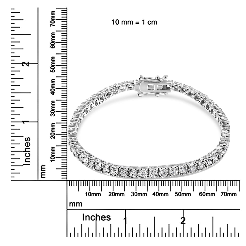 14K White Gold 3.0 Cttw Miracle Set Round-Cut Lab Grown Diamond