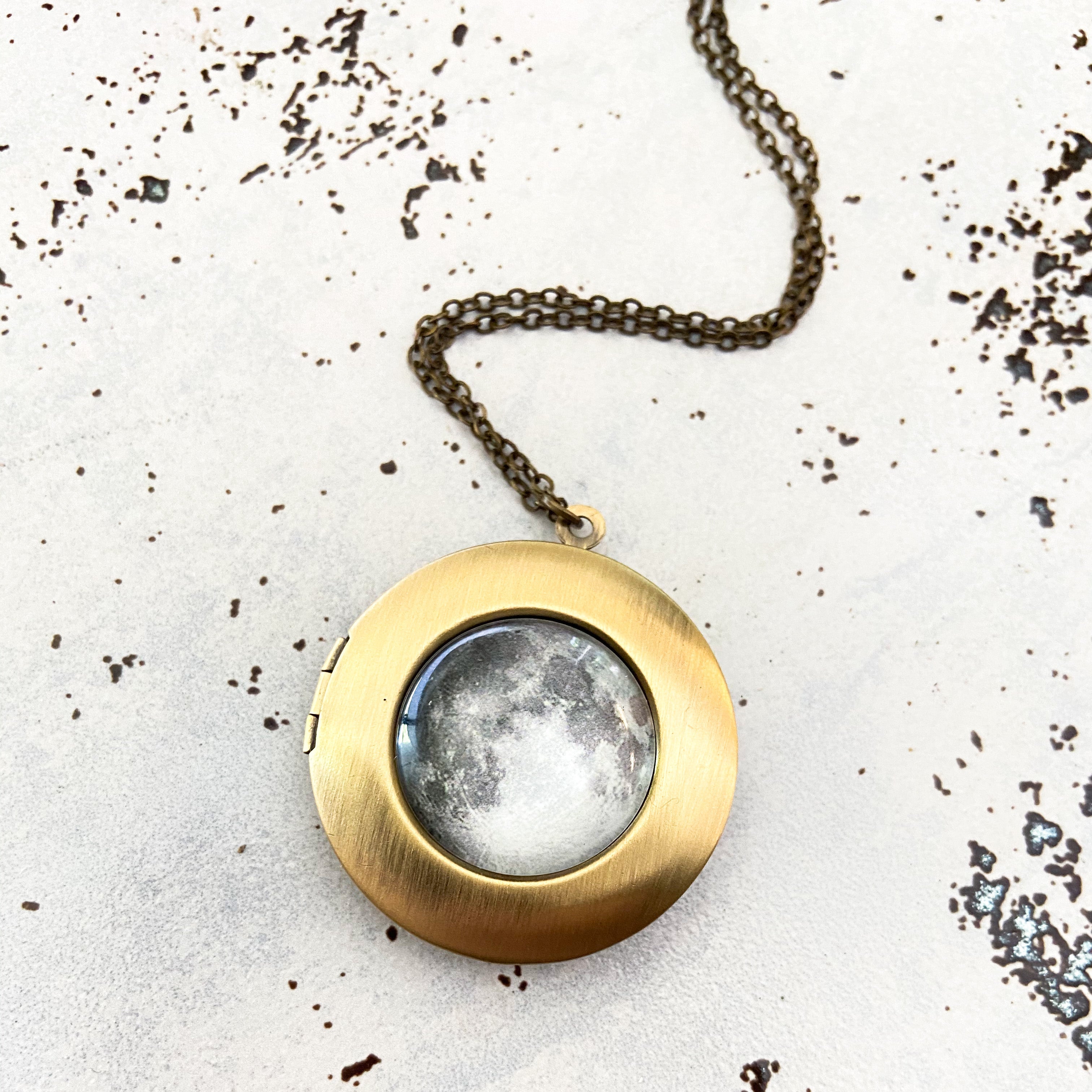 My Moon Locket Pendant Necklace