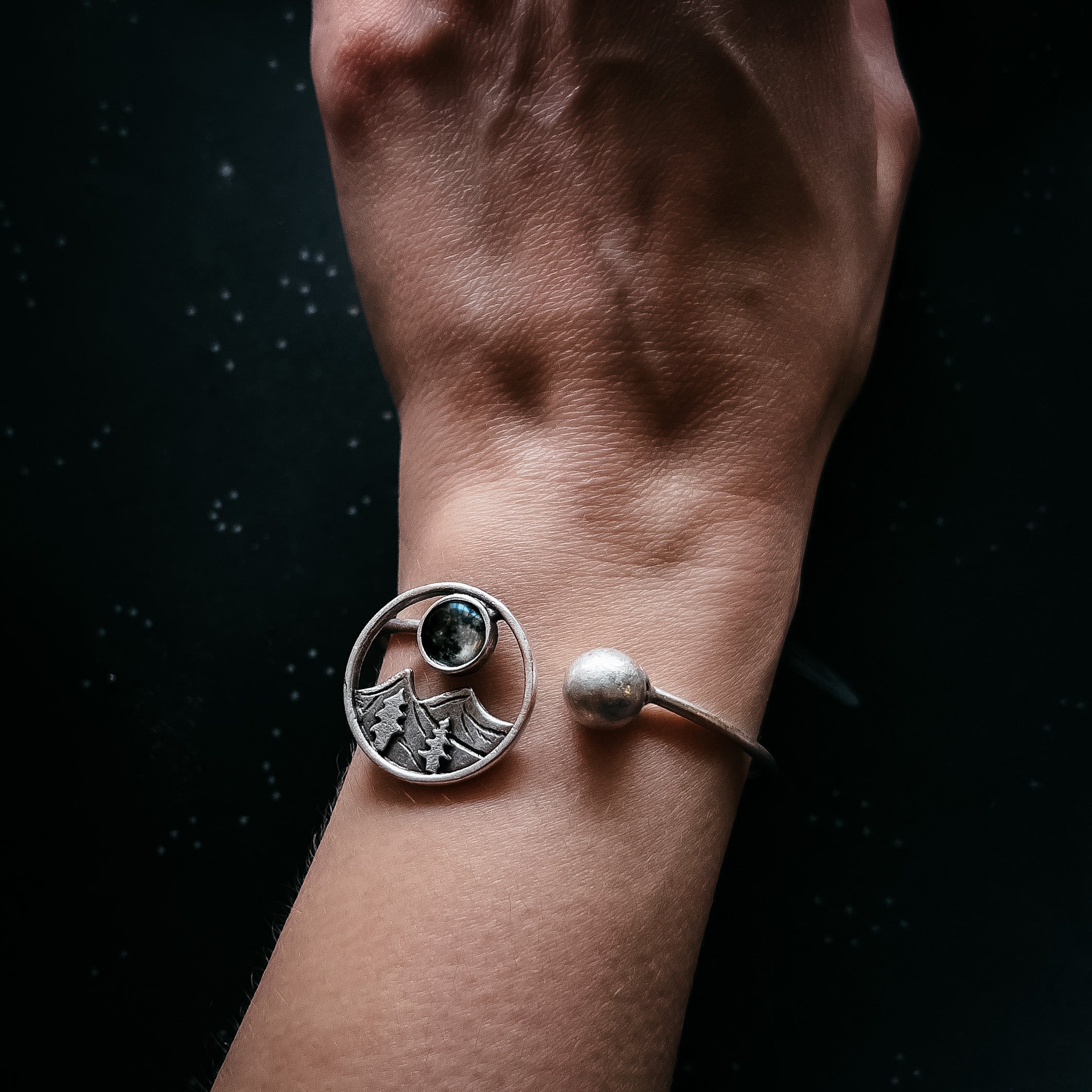 CLEARANCE My Moon Rises Over Landscape - Mountain Bracelet