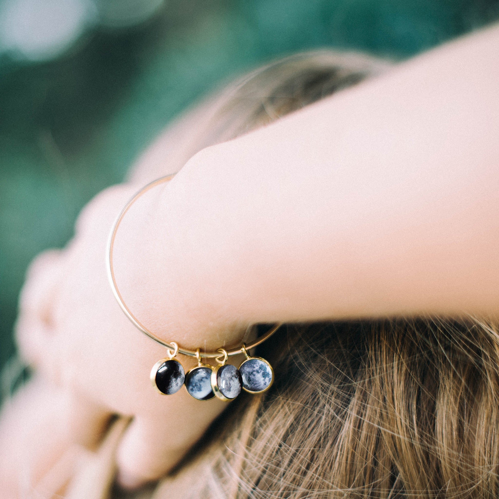 My Moon Custom Family Charm Bracelet with Multiple Moons