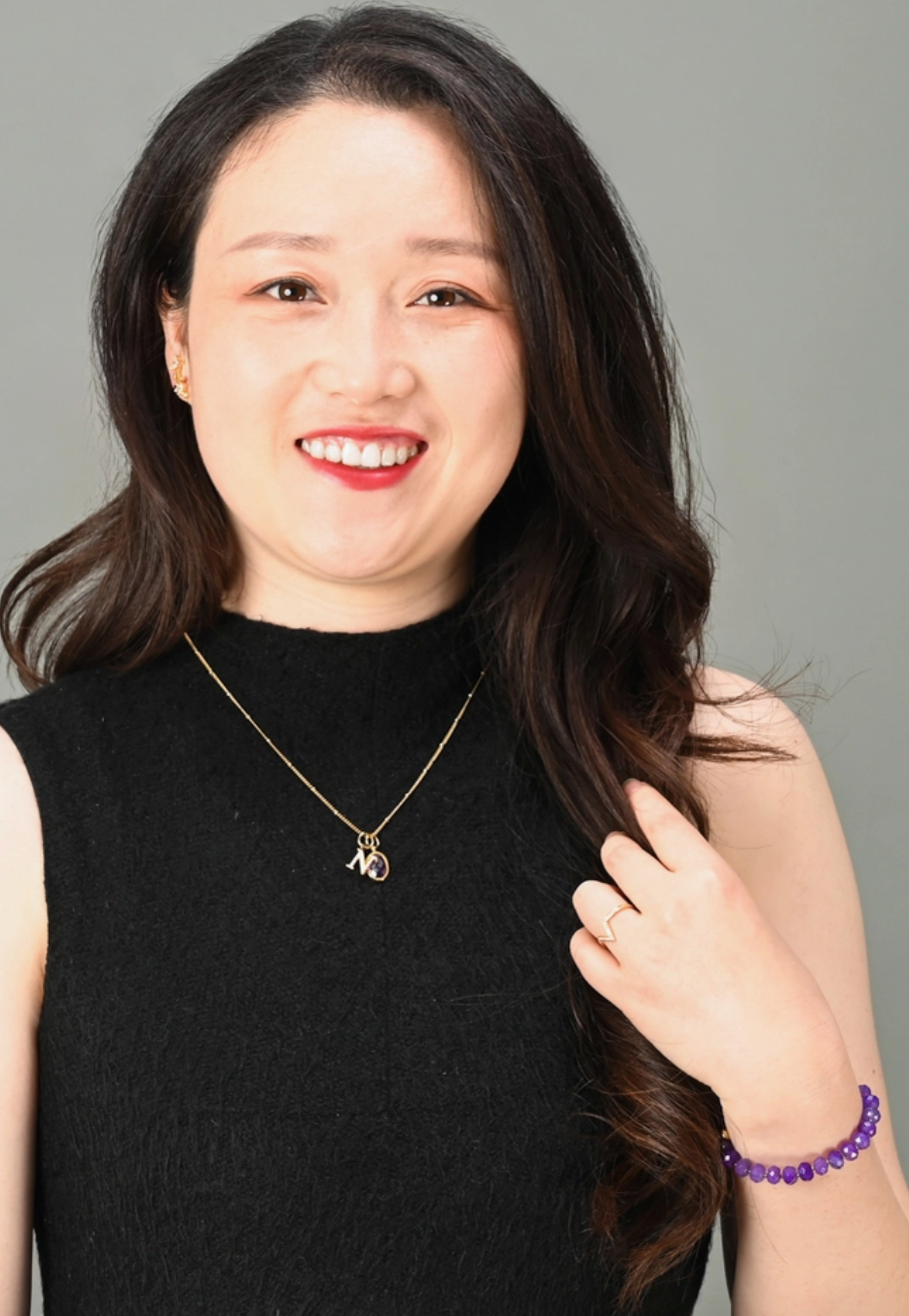 Lan Purple Agate Beaded Bracelet