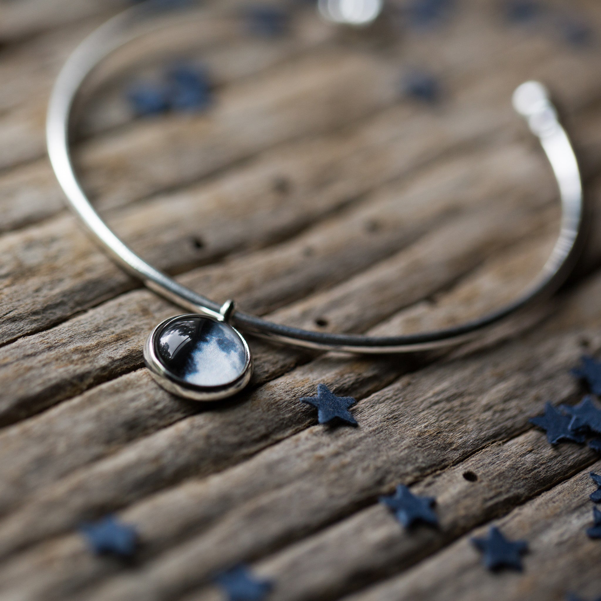 My Moon Custom Family Charm Bracelet with Multiple Moons