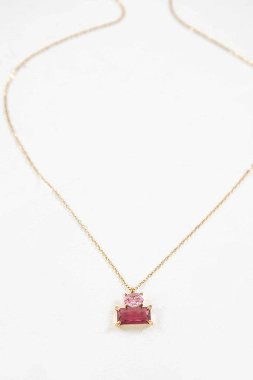 Precious Pink Stone Necklace