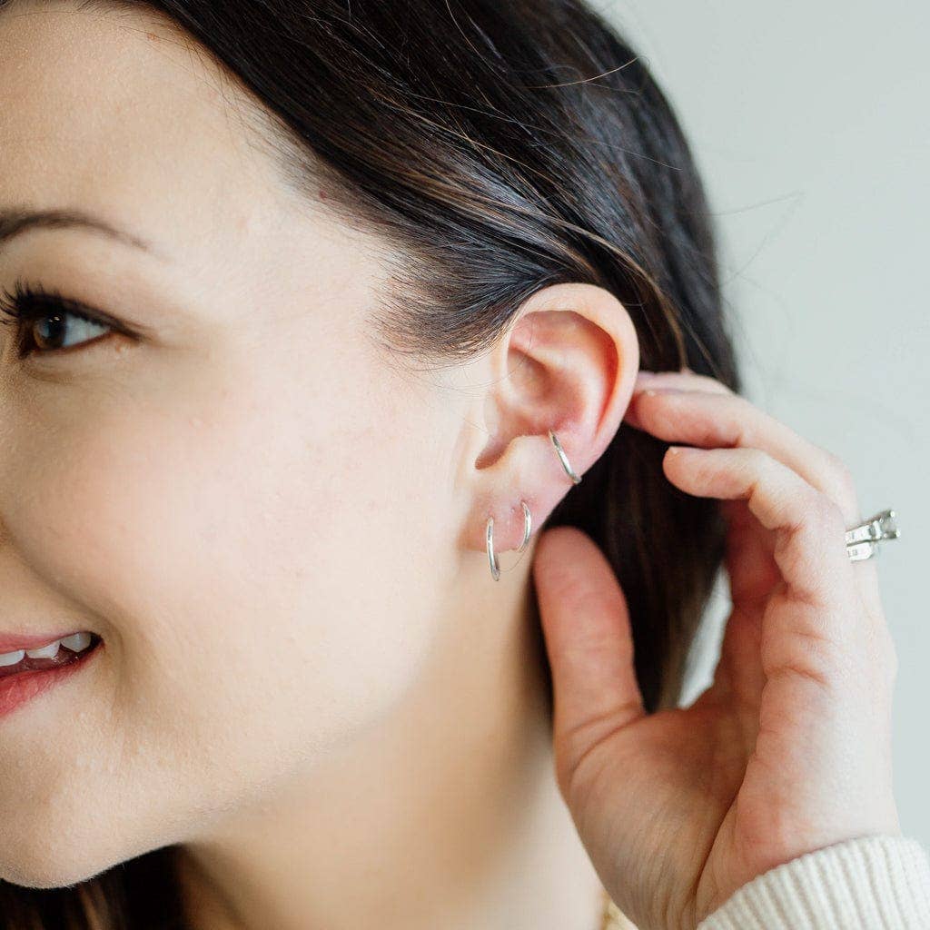 Sterling Silver Endless Hoops Earrings