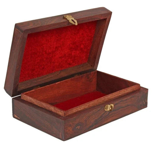 Wooden Handmade Carving Brass Jewellery Box