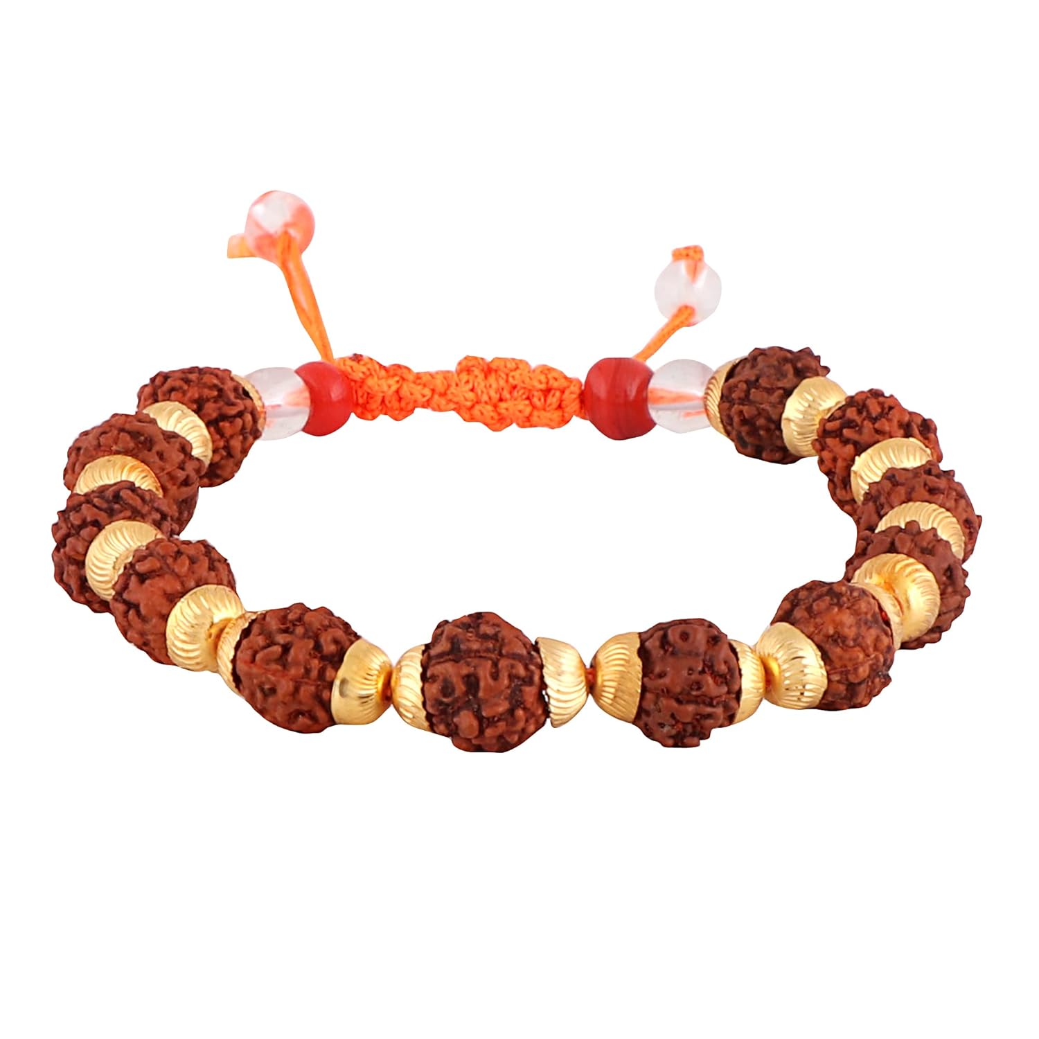 PRG 5 Mukhi Beads Bracelet with Cotton Thread for Positive Vibes