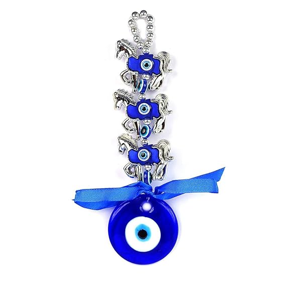 PRG 3 Horse Evil Eye Hanging for Home & Car Decoration