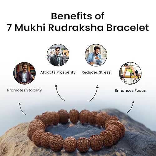 PRG Handmade 5 Mukhi Rudraksha Bracelet for Prayer & Blessings