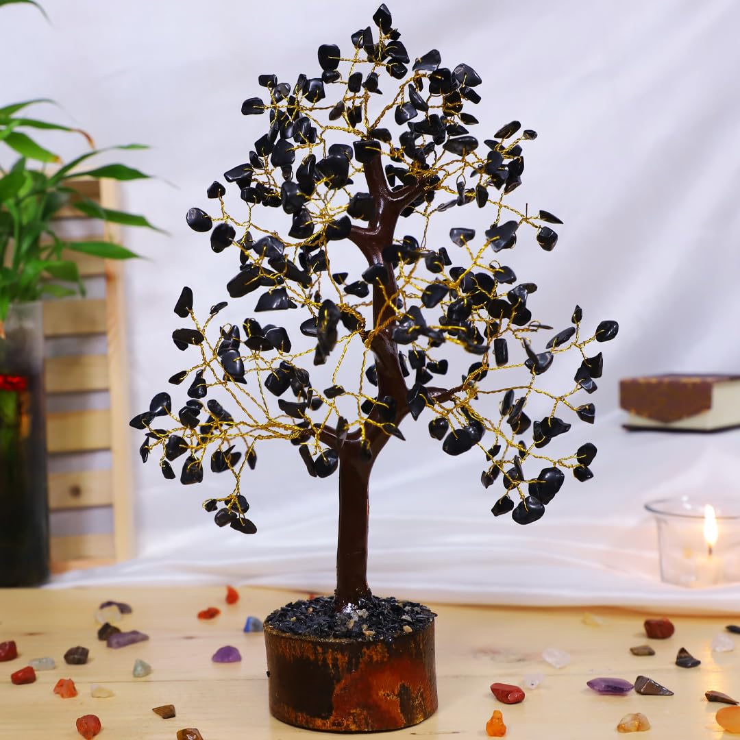 PRG Black Crystal Tree for Good Luck,Wealth & Positive Energy