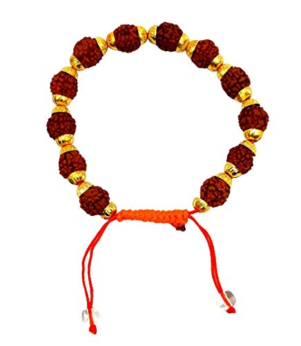 PRG 5 Mukhi Beads Bracelet with Cotton Thread for Positive Vibes