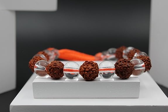 PRG Handcrafted Traditional Crystal, Rudraksha & Dhaga Bracelet