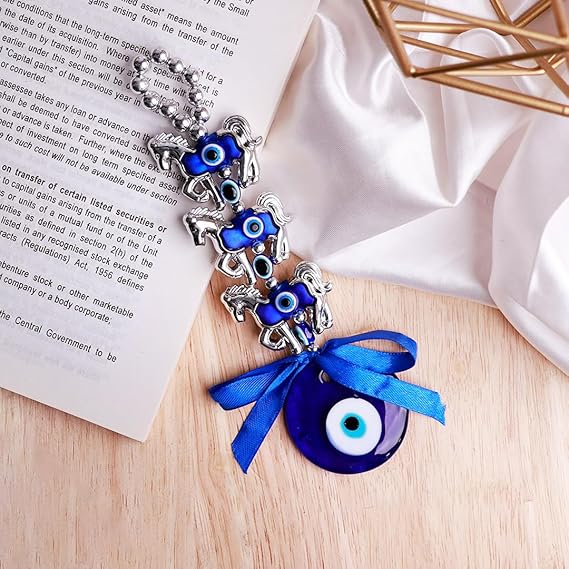 PRG 3 Horse Evil Eye Hanging for Home & Car Decoration