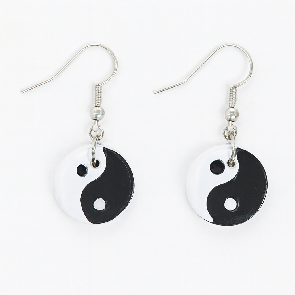 Black and White Balance Hook Earrings