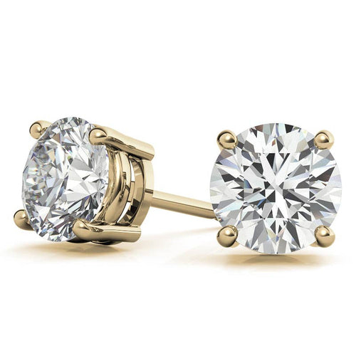 3.00 CTW Lab Grown Diamond Stud Earrings | 14k Gold | G-VS Round Cut |