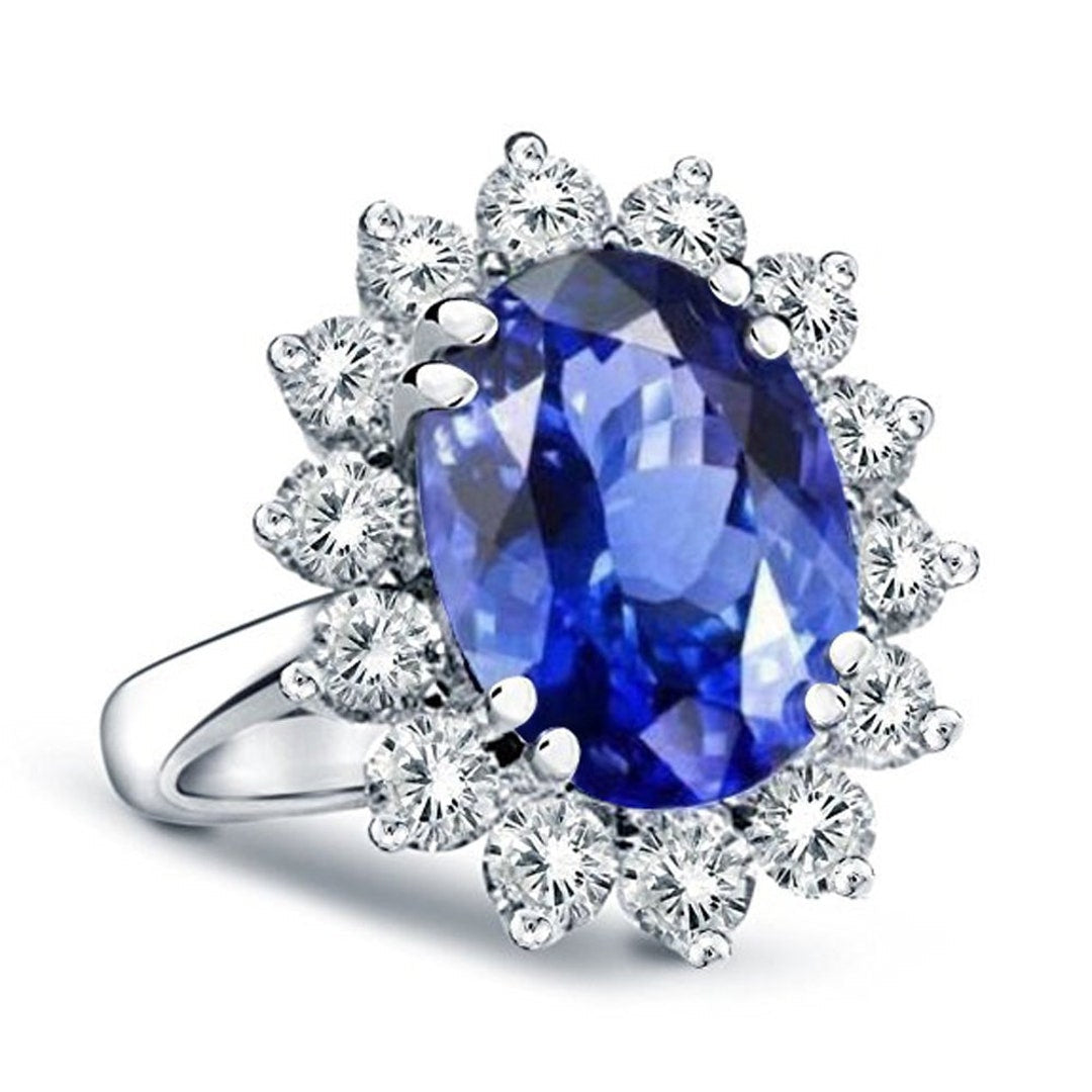 Princess Diana Inspired 3.00CTW AGI Certified G/VS Lab-Grown Sapphire