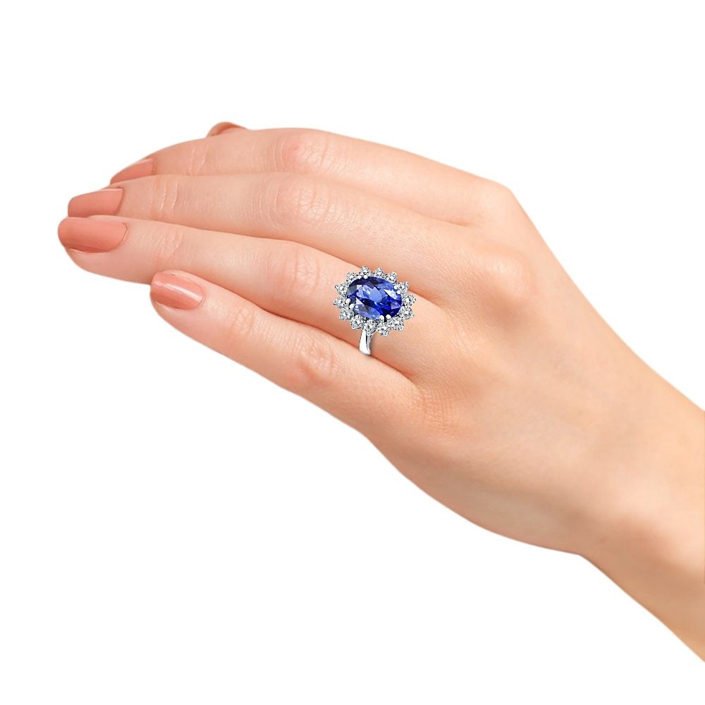 Princess Diana Inspired 3.00CTW AGI Certified G/VS Lab-Grown Sapphire
